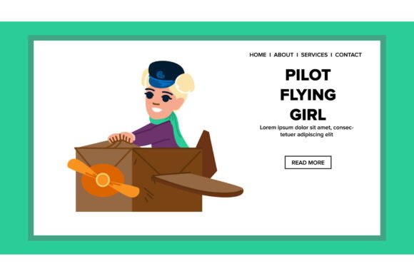 Download Plane Pilot Flying Girl Vector - Flying girl Collection