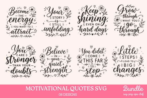 Download Motivational Quotes SVG Bundle - Motivational quotes svg Collection