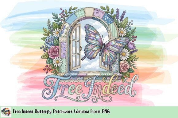 Download Free Indeed Butterfly Patchwork Window Floral PNG - Premium Bundle