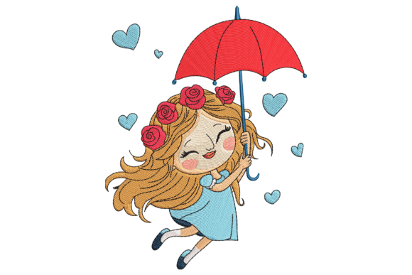 Download Flying Girl with Umbrella - Flying girl Collection
