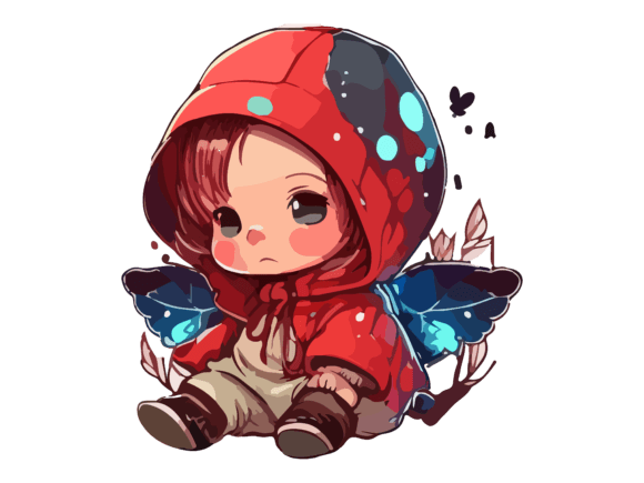 Download Cute Red Hoodie Fairy Svg Watercolor - Premium Resources